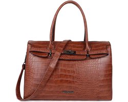 Wimona Sofia 5003 Schoudertas / Laptoptas - 15 inch - Cognac