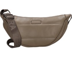 Zebra Evie Crossbody Schoudertas - Trendy Banana Bag - Dames Tas- Taupe