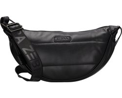 Zebra Evie Crossbody Schoudertas - Trendy Banana Bag - Dames Tas - Zwart