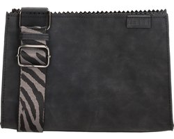 Zebra Trends Merel Crossbody Schoudertas - Trendy Zebra print Schouderband - Dames Tas - Zwart.