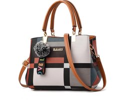 ZILOU® Schoudertas - Handtas - Compact - Dames - Bruin