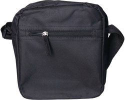Zwart schoudertasje voor volwassenen - 18 x 22 cm - Schoudertassen - voor op reis/onderweg