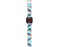 Accutime horloge Stitch led turquoise kinderhorloge digitaal.