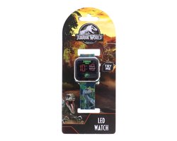 Accutime - LED Watch Jurassic World - Kinderhorloge Met LED Display Voor Datum en Tijd - Groen Horloge