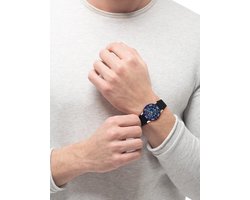 Adora mooi jongens horloge AY4294 blauw wijzerplaat met rubber band