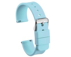 aladdien - Siliconen Horlogebandje - Vervangend Horloge Riem - Snelspanner - Blauw - Zacht Rubber - Geschikt voor Mannen en Vrouwen - 12 mm Breed