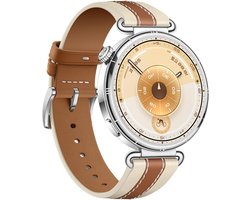 Allecto - Lederen horlogeband compatibel met Huawei Watch GT 6 - Vervanging - Zwart - Ademend - Slijtvast - Geschikt voor Huawei - Leer - Band compatibel met Huawei Watch GT 6 41 mm/GT5/GT4, echt lederen horlogeband vervanging - Comfortabel - Elegant