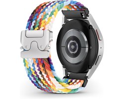 Allecto plus - Nylon horlogeband 20 mm compatibel met smartwatches 42 mm en 43 mm - Regenboogkleuren - Zacht en duurzaam - Voor Garmin en Huawei - Stijlvol en comfortabel - Officiële band.