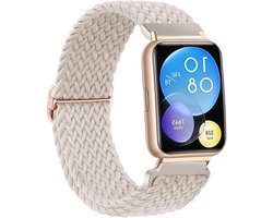 Allecto Premium - Nylon Geweven Band voor Huawei Watch Fit 2 - Duurzame Horlogeband voor Heren en Dames - Stretchy Elastische Horlogeband - Comfortabel en Stijlvol - Zwart