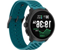 Allecto- Vervangende TPU horlogeband - Zacht - 22 mm - Band - Suunto Race 2/Race S/Run/Vertical/Ocean/5 Peak/9 Peak Pro - Blauw - Blauw.