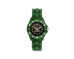 Colori Kidz 5-CLK059 Kinderhorloge met Vliegtuig - Siliconen Band - Ø 30 mm - 20 mm Wijzerplaat - Groen
