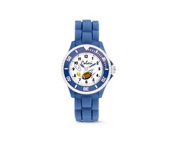 Colori Kidz 5-CLK120 Kinderhorloge - Siliconen Band - Ø 30 mm - 20 mm Wijzerplaat - Amerikaanse balsporten - Blauw