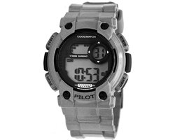 Coolwatch CW.277 Kids Horloge Pilot Zilver Digitaal