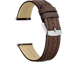 Cosensi - Extra lange horlogeband van 18 mm, 20 mm, 22 mm en 24 mm in leer met geen edelsteen.