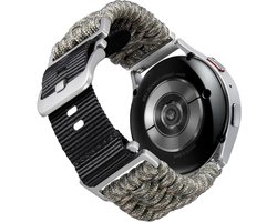 Cosensi - Gevlochten nylon paracord horlogeband 18mm 20mm 22mm - Stoffen sportpolsbandjes - Vervanging voor smartwatches - Compatibel met Samsung Galaxy - Ideaal voor Garmin - Geschikt voor Huawei - Duurzaam en stijlvol - Zwart.