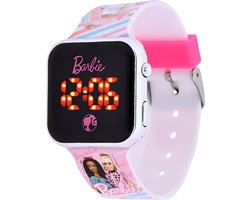 Disney 5-DIS032 Barbie Kinderhorloge met LED Display voor datum en tijd - Roze