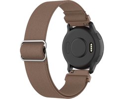 Elastic Adjustable Pink Nylon Watch Band - Compatible with Garmin Venu 2S/Venu 3S/Vivoactive 4S/Vivomove 3S/Forerunner 255S/255S Music/Forerunner 265S - 18mm