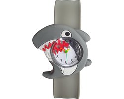 Fako Bijoux® - Kinderhorloge - Slap On Mini - Haai - Grijs