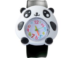 Fako Bijoux® - Kinderhorloge - Slap On Mini - Panda - Zwart/Wit