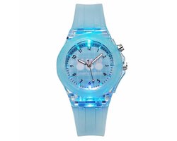 Fako - Kinderhorloge - Siliconen - Light - 38mm - Rabbit - Lichtblauw