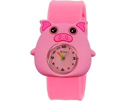 Fako® - Kinderhorloge - Slap On Mini - Varken - Roze