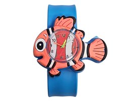 Fako® - Kinderhorloge - Slap On Mini - Vis - Blauw