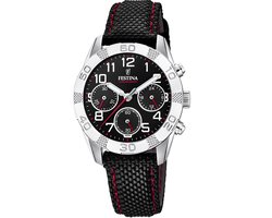 Festina F20346/3 Junior Chronograaf - Horloge - Staal - Zilverkleurig - Ø 36 mm