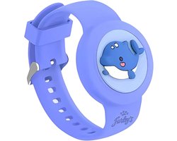 Furley’s Waterdichte Armband voor Kinderen – Geschikt voor Apple AirTag – Verstelbare Siliconen Band – Veilig & Comfortabel – Blauwe Walvis