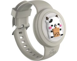 Furley’s Waterdichte Armband voor Kinderen – Geschikt voor Apple AirTag – Verstelbare Siliconen Band – Veilig & Comfortabel – Grijze Koe