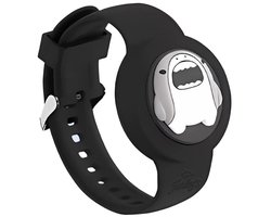 Furley’s Waterdichte Armband voor Kinderen – Geschikt voor Apple AirTag – Verstelbare Siliconen Band – Veilig & Comfortabel – Zwarte Haai
