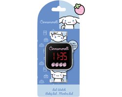 Hello Kitty & Friends Cinnamoroll LED Kinderhorloge – Digitaal Horloge met LED-Display – Verstelbare Siliconen Band – Officieel Sanrio Kinderhorloge