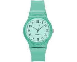 Hidzo Kinderhorloge - Transparant - Analoog - Groen - Kunststof