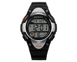 Kinderhorloge Chrono - Stopwatch - Alarm – Digitaal Horloge – Zilver Look - Ø37mm