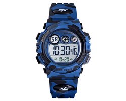 Kinderhorloge – Chronograaf – Waterdicht – Camouflage Blauw