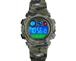 Kinderhorloge – Chronograaf – Waterdicht – Sports Watch Kids – Army Green -Giftbox