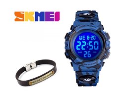 Kinderhorloge - kinderhorloge  jongen - digitale kinderhorloge - army camouflage- waterdicht - sport watch - INCLUSIEF ARMBANDJE