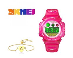 kinderhorloge meisje- kinderhorloge- Digital kinderhorloge- INCLUSIEF ARMBAND MET EEN LETTER NAAR KEUZE