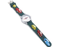 Kinderhorloge - quartz - auto’s - groen