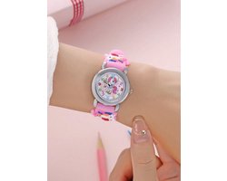 Kinderhorloge unicorn - eenhoorn roze
