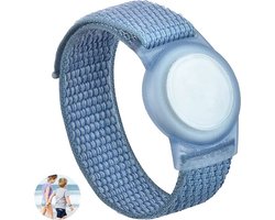 Knaak Premium Armband geschikt voor Apple AirTag - Ideaal voor Kinderen - Klittenband Sluiting - Blauw