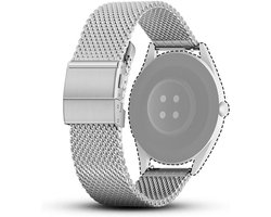 Mesh geweven metalen horlogeband met vouwsluiting voor mannen en vrouwen, Quick Release mechanisme, universeel bandje voor slimme horloges.