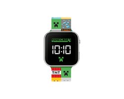 Minecraft Kinder LED Digitale Horloge met Meerkleurige Siliconen Band