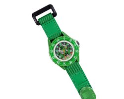 Minecraft Tijd-Leraar Horloge met Stoffen Band