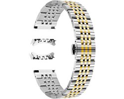 Nordivar - Gepolijste roestvrij stalen horlogeband 20mm 22mm tweekleurig goud roségoud zilver zwart - Voor mannen en vrouwen