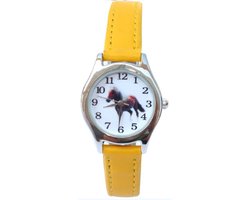Pony / paarden horloge - geel - 20 mm - I-deLuxe verpakking