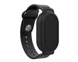 Premium Armband geschikt voor Samsung Smarttag 2 | horloge voor Kinderen met Sluiting | Smarttag2 sleutelhanger Hoesje Kind | Polsband GPS Horloge Kind | Trackers Band | Kinder Horloge | Peuter | GPS Horloge Senioren - zwart