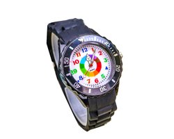 Regenboog Horloge – Horloge Jongens – Horloge Meisjes – Siliconen Bandje – Zwart