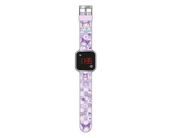 Sanrio Kuromi LED Kinderhorloge (Hello Kitty)– Digitaal Horloge met LED Display – Siliconen Band – Voor Kinderen