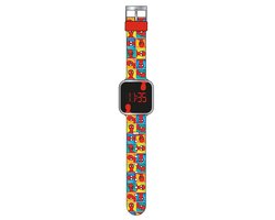Spider-Man LED horloge – digitaal kinderhorloge met siliconen band – Marvel design (asorti 1 kleur/stuks geleverd)