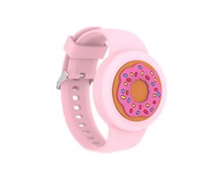 Sprinkle Donut Waterdichte AirTag Armband voor Kinderen – Geschikt voor Apple AirTag – Verstelbare Siliconen Band – Veilig & Comfortabel.